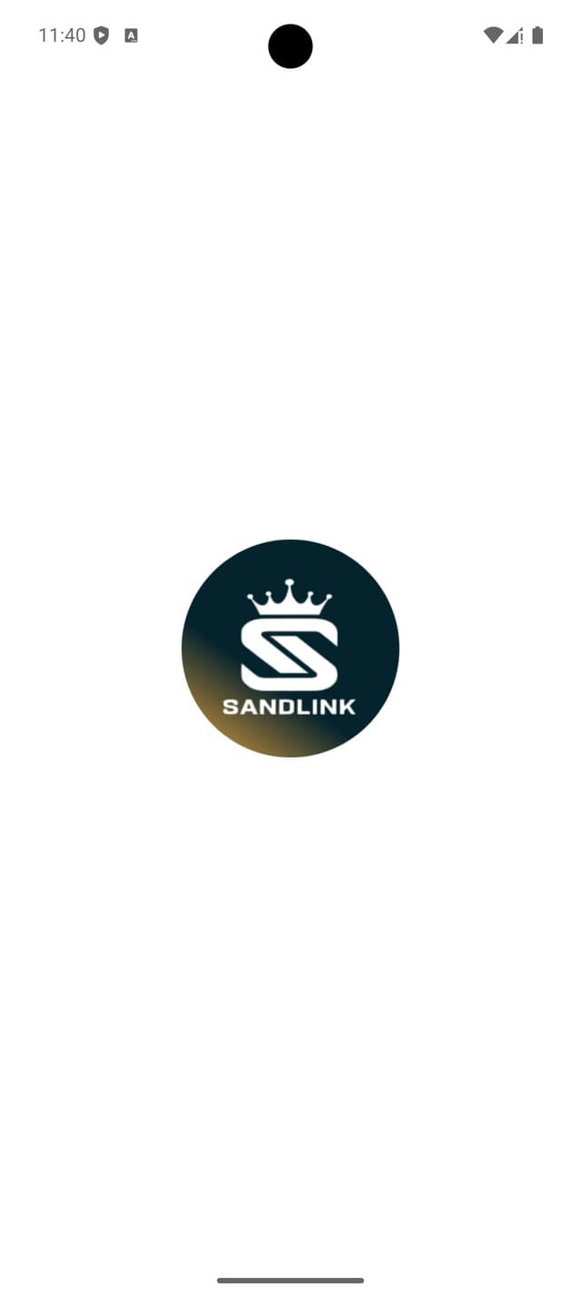 SandLink app home screen